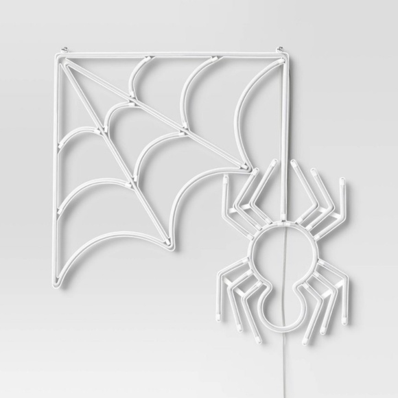 NIB. HYDE & EEK! Spider Web Neon Wall Decor - Picture 2 of 7